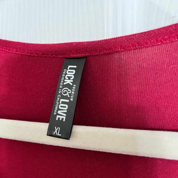 Deep V Neck Burgundy / Wine Color Dress - Picture 2 of 2